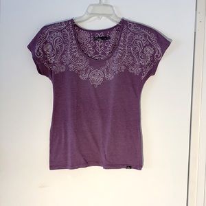 Purple Henna look short sleeve Tee Made in USA